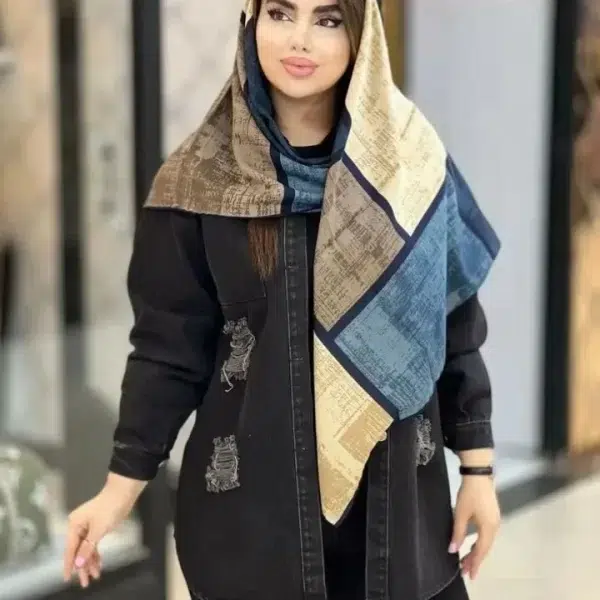روسری نخی کشمیر دست دوز