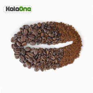 coffee beans and coffee powder on white background ASF004157